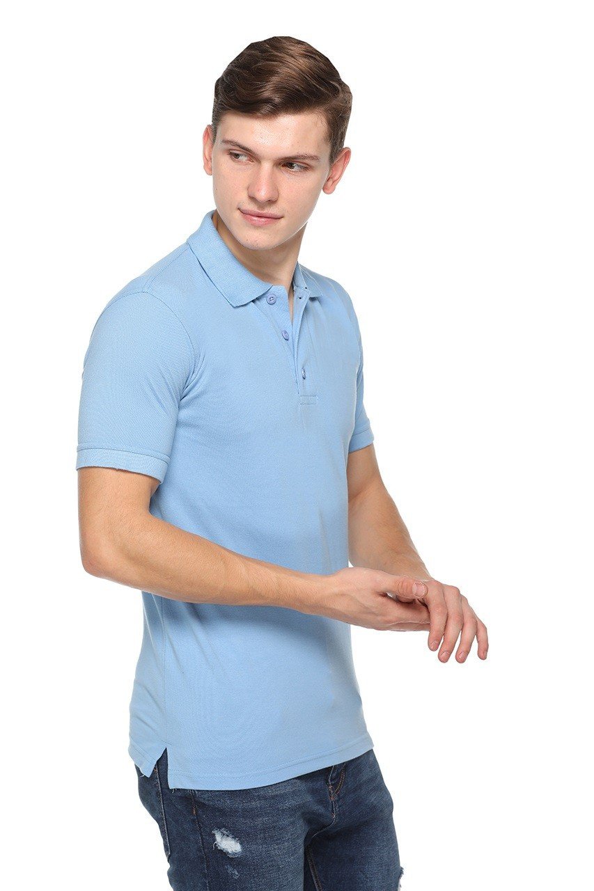 Sky Blue-Titlis Polo t shirt