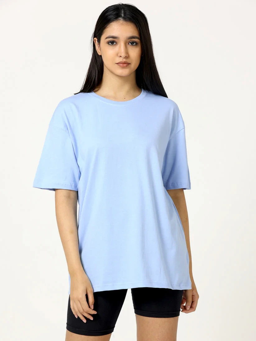 Mint Blue-Women's cotton Oversize T-Shirt Manufacturer