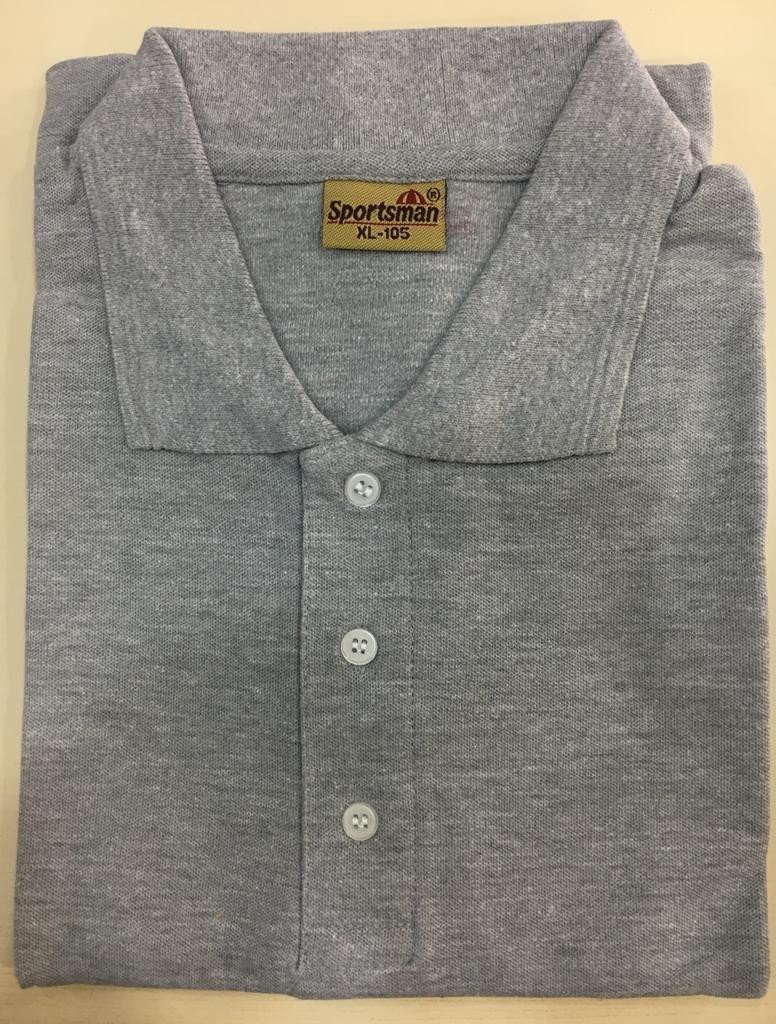 Sportsman Polo neck T-Shirt supplier - 230 Gsm - Grey