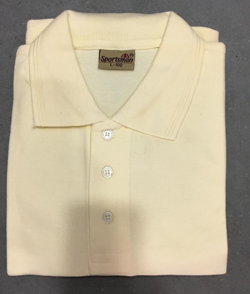Sportsman Polo neck T-Shirt supplier - 230 Gsm - Off white