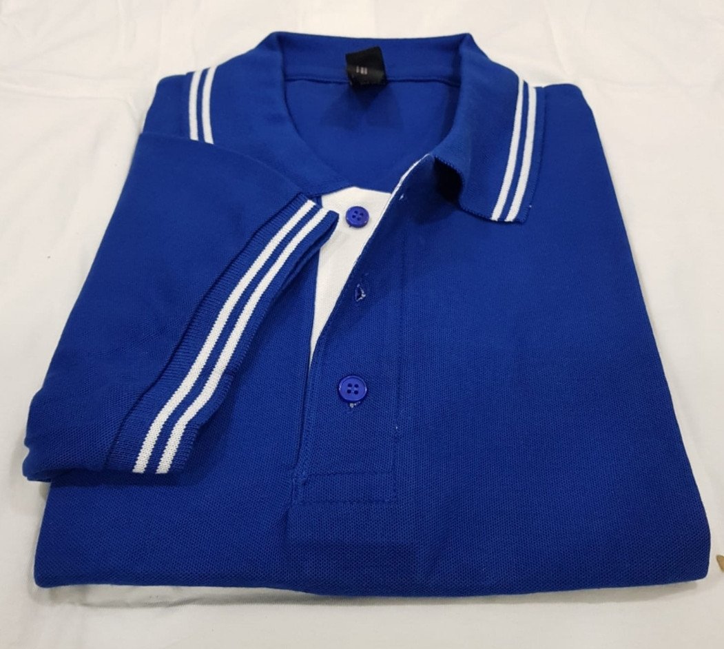 Royal Blue -Chrome Double-Tipping 230 GSM Cotton T-Shirt -