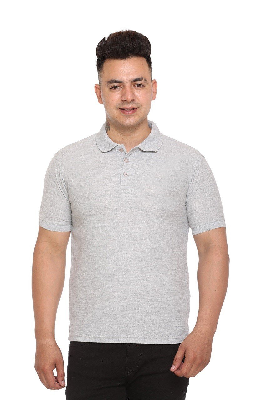 Light Grey-Pikmee Promo  Melange t shirt