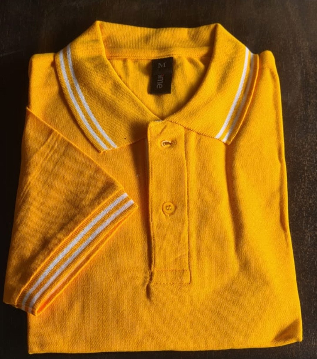 Mango Yellow-Chrome Double-Tipping 230 GSM Cotton T-Shirt