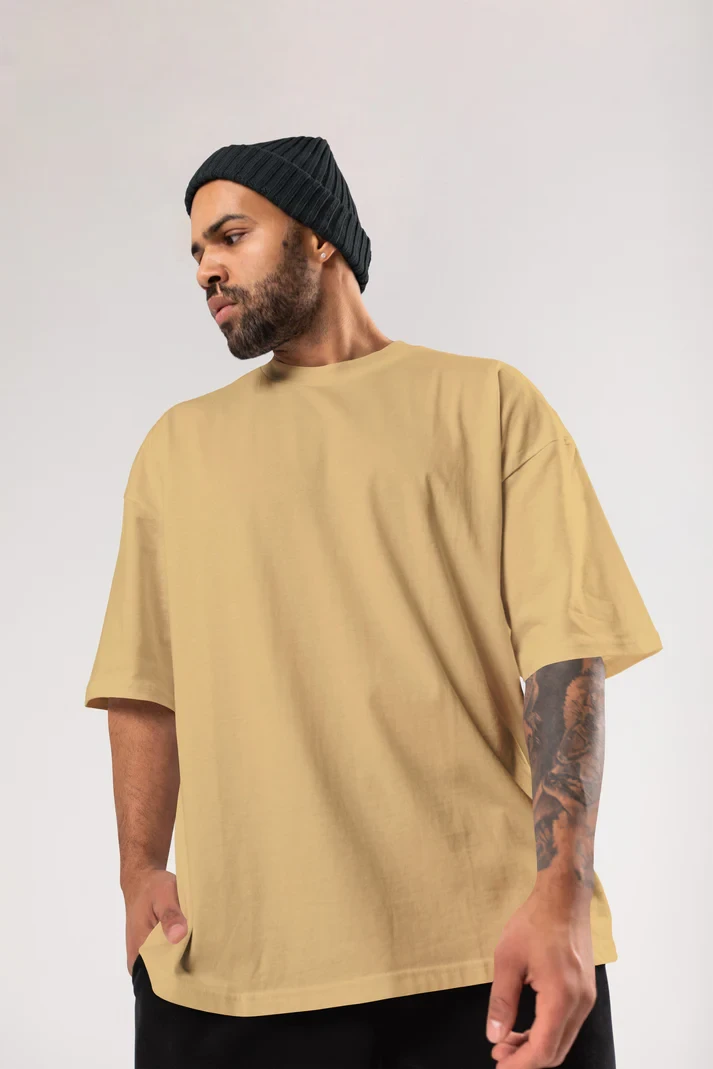 Beige-French Terry cotton Oversize T-Shirt Manufacturer