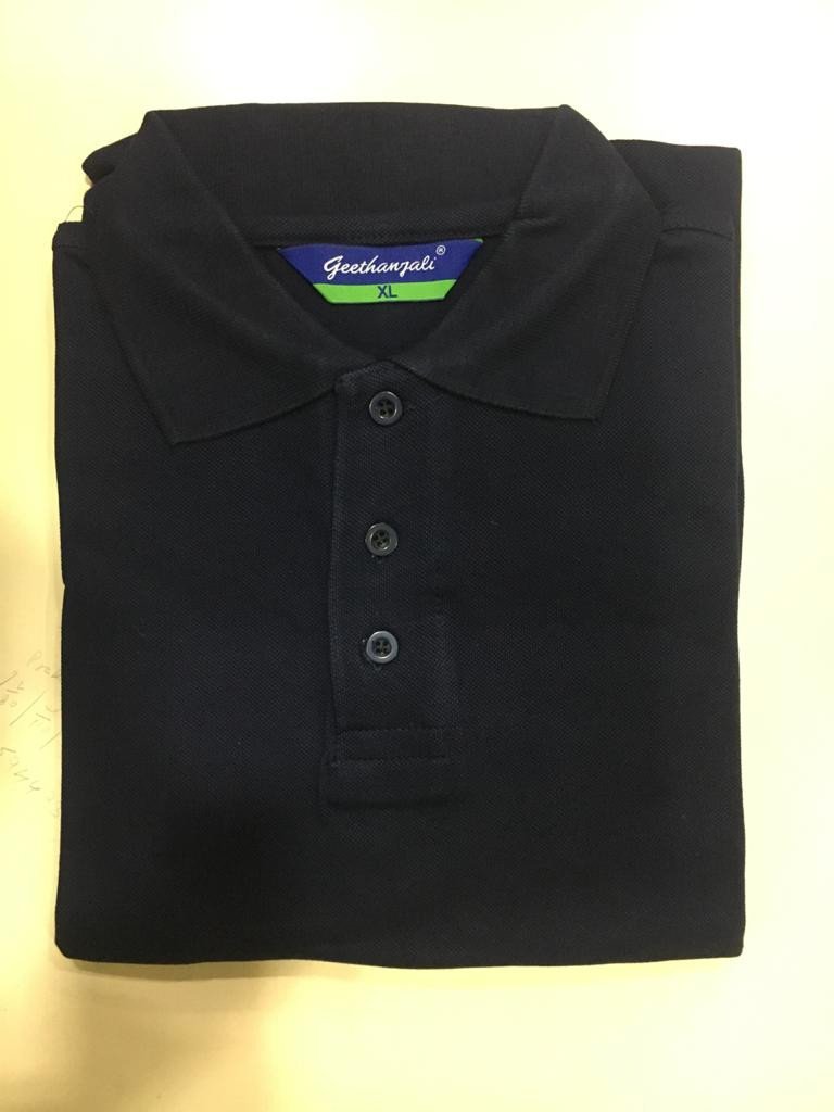 Black-Geethanjali Polo Neck T shirt