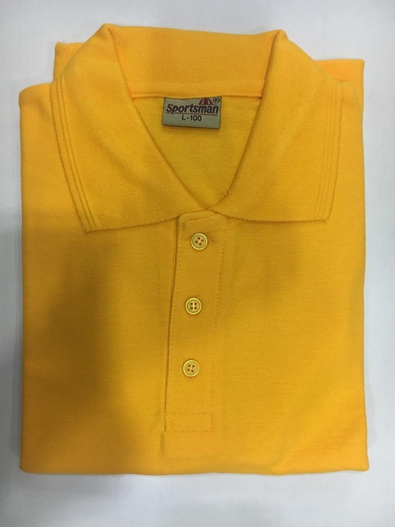 Sportsman Polo neck T-Shirt supplier - 230 Gsm - Yellow